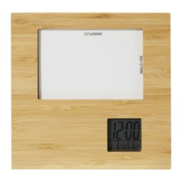 Sasa Bamboo Photo Frame With Clock - Natural - One Size
