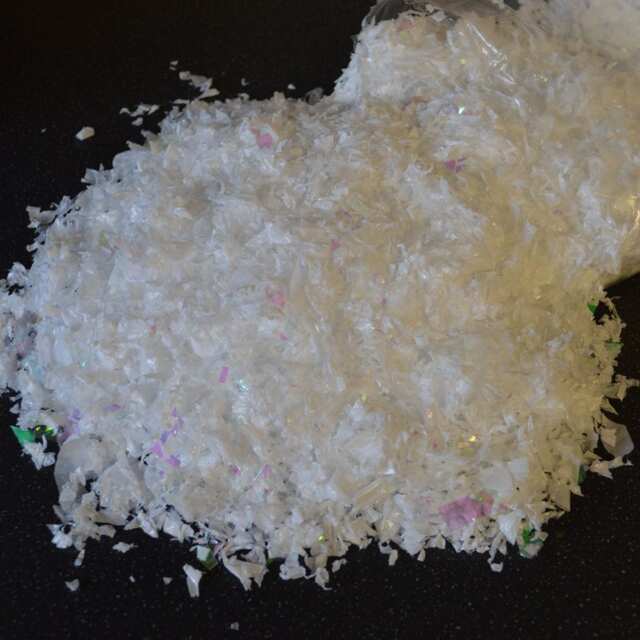 3 Pack of 150 Grams (8 Pints) Fake / Frosted Iridescent Christmas Snow Decoration
