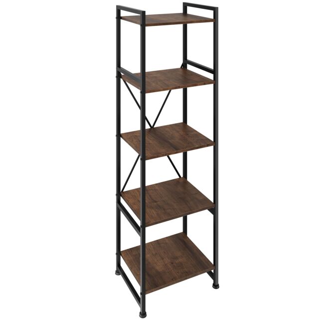 Bookcase Manchester - 5 Shelves Brown Industrial wood dark, rustic 47,50 x 34,50 x 151,50 cm 1