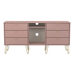 Bexley 6 Drawer Sideboard in Kobe Pink (Ready Assembled) Pink Kobe Pink