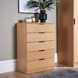 Phoenix Chest Of 5 Drawers Bedroom Furniture Clothing Storage Organiser Unit Bronze