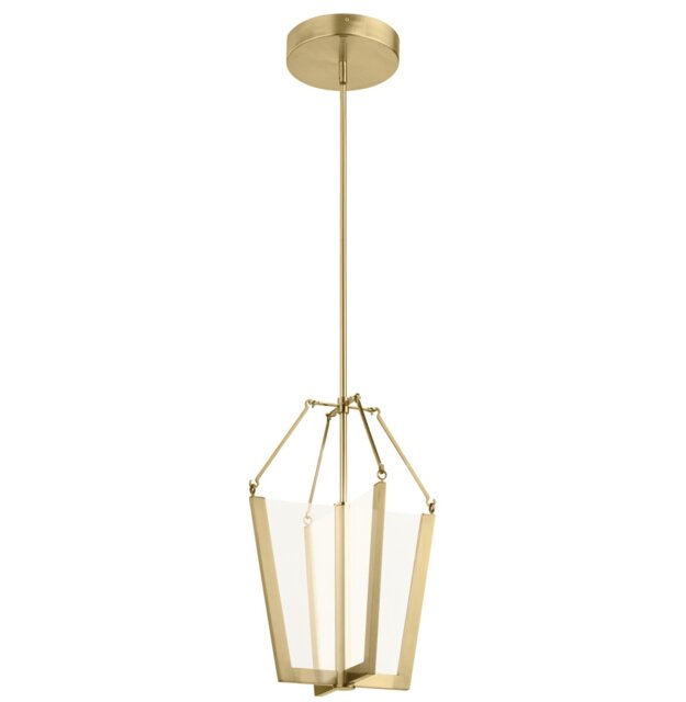 Kichler Calters Integrated LED Pendant Ceiling Light Champagne Gold, 3000K