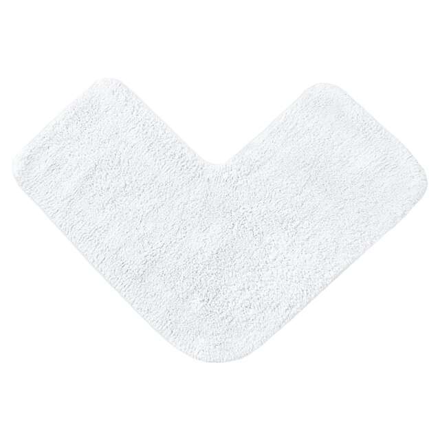 Corner Shower Mat 100% Cotton - White