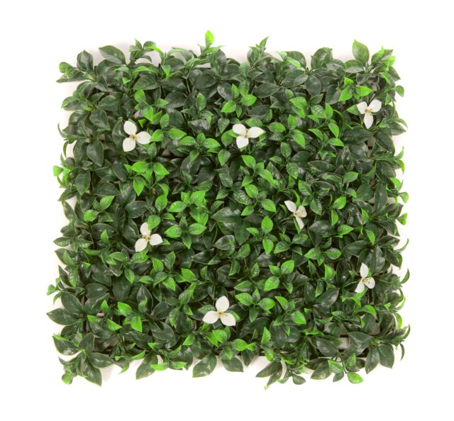 Pack of 12 Best Artificial Laurel Leaf White Hedging 50cm x 50cm Mats (3 Square Metres) Green 1