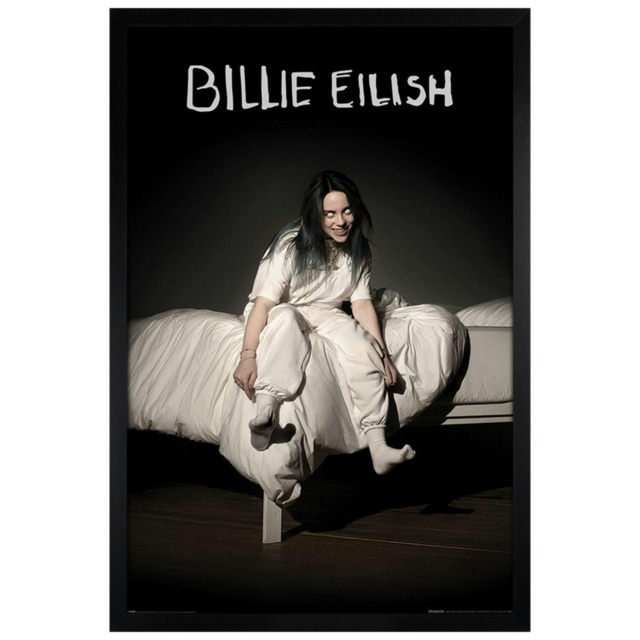 Black Wooden Framed Billie Eilish (When We All Fall Asleep Where Do We Go) Maxi Poster Multi