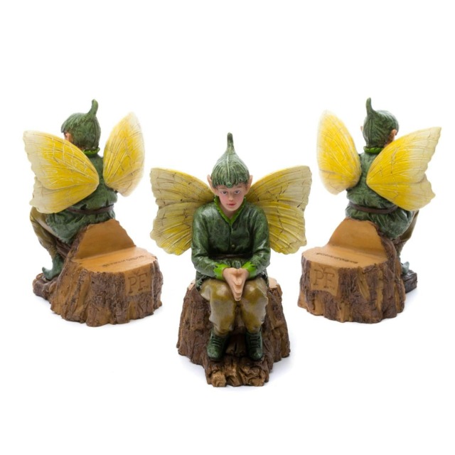 Potty Feet Coloured Elm Tree Fairy Garden Décor Multi