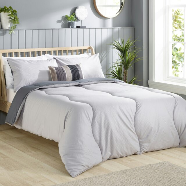 Coverless Comfort 4.5 Tog Duvet, Single Grey