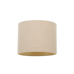 "Modern Taupe Linen Fabric Small 8"" Drum Lamp Shade with Matching Satin Lining Cream Taupe 1"