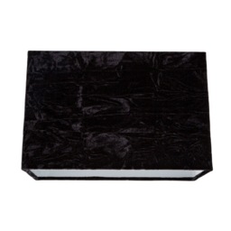 Contemporary Designer Jet Black Crushed Velvet Fabric Rectangular Lamp Shade Black Black 1