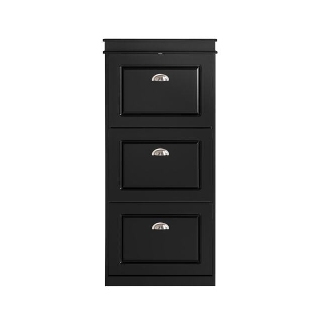 SoBuy FSR94-SCH,Storage Cabinet Narrow Shoe Organizer with 3 Flip Drawers Black Black 1