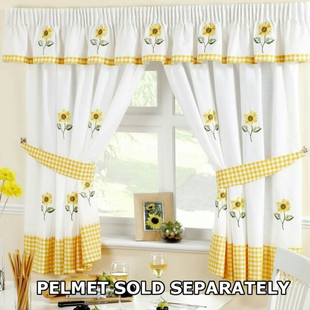 Sunflower Kitchen Curtains - 168cm x122cm