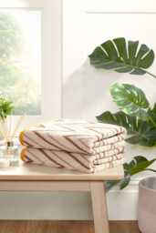 Helix Pure Cotton Bath Sheet Towels Set Of 2 Brown Bath sheet 2