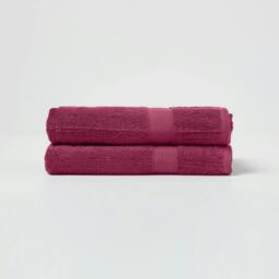 Homescapes Turkish Cotton Bath Towel Set of 4 - Burgundy Red Bath towel 4