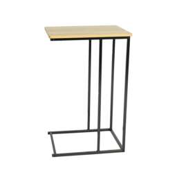 OHS C Shaped Under Sofa Side End Drinks Table - Light Wood