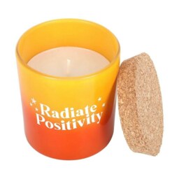 Something Different Radiate Positivity Lemon & Bergamot Scented Candle - Yellow/Orange/White - One Size