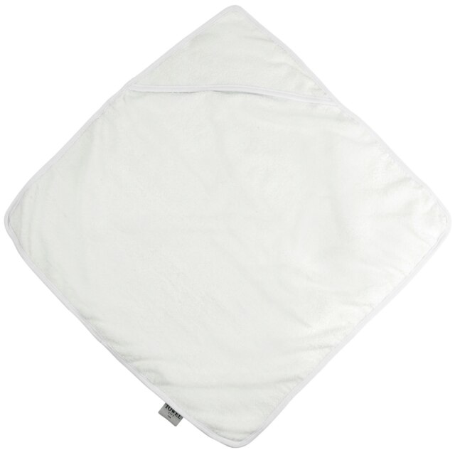Towel City Baby Hooded Bath Towel (360 GSM) - White/White - One Size White One size