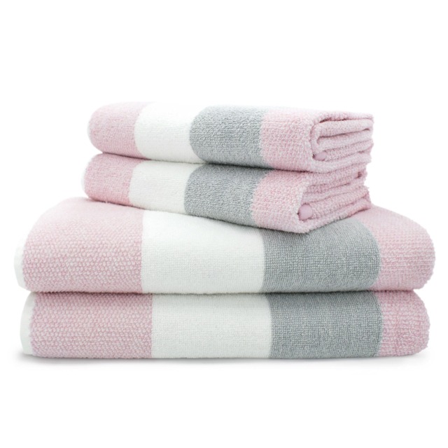 Velosso Weston Stripe Towels 100% Cotton