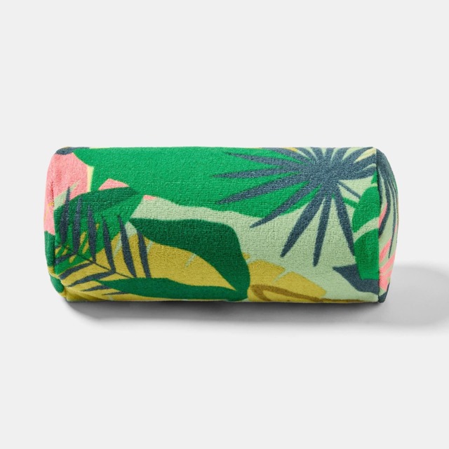 OHS Palm Prints Beach Bolster Neck Back Support Pillow