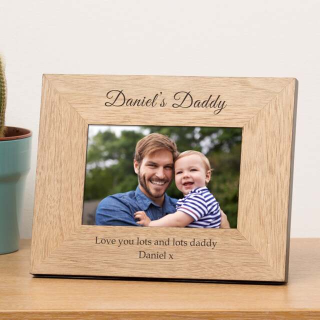 Personalised My Daddy Wood Picture Frame 7 x 5 Fathers Day Dad