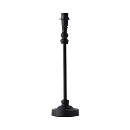 ValueLights Maggie Black Candlestick Table Lamp Base Black