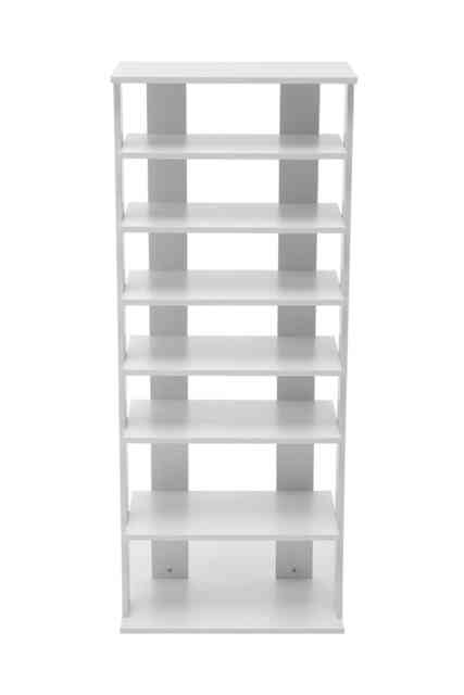 Living and Home Contemporary 7-Tier Shoe Rack White
