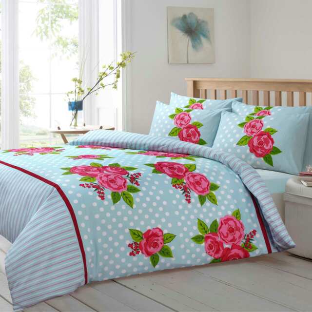 Velosso Leah Printed Cotton Blend Duvet Cover and Pillowcase Set Multi Single