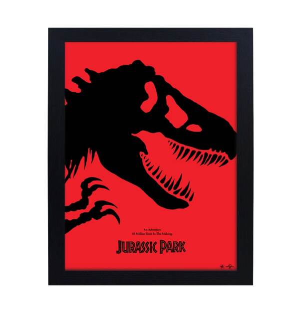 Jurassic Park Red 30 x 40cm Framed Collector Print
