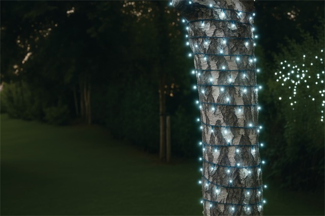 Led String Lights Black Rubber Cool White 10M
