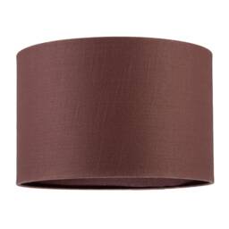 Modern Cinnamon Reddish Brown Textured Linen Fabric Circular Lampshade