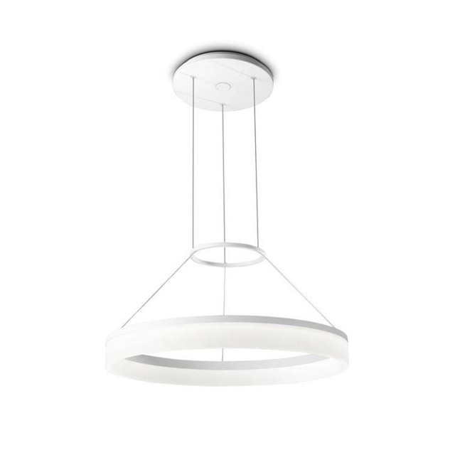 Integrated LED 1 Light Small Ceiling Pendant Light White - Special Offer