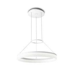 Integrated LED 1 Light Small Ceiling Pendant Light White - Special Offer