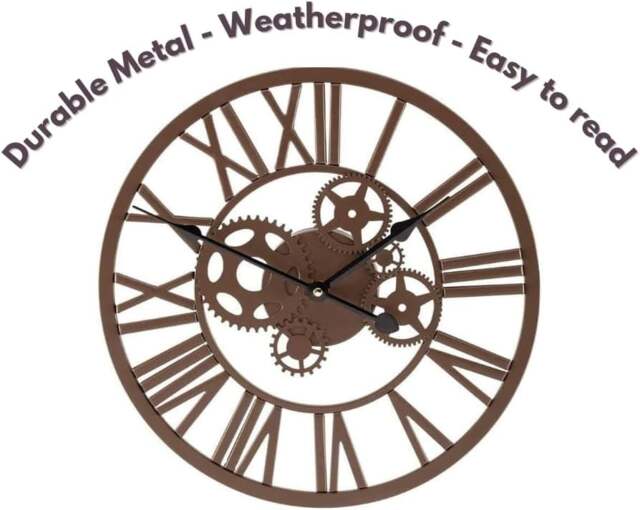 Marco Paul 35cm Brown Skeleton Wall Clock Brown