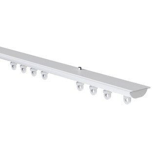 50cm White Hidden Ceiling Fix Aluminium Curtain Hanging Track White White