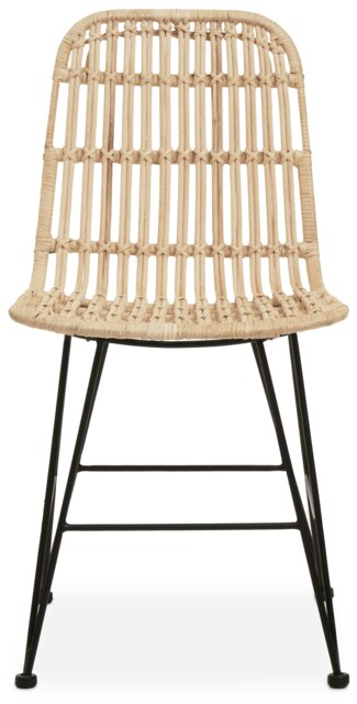 Orsina Stylish Natural Rattan Dining Chair, Comfortable Sturdy Modern Dining Chair, Versatile Small Modern Chair