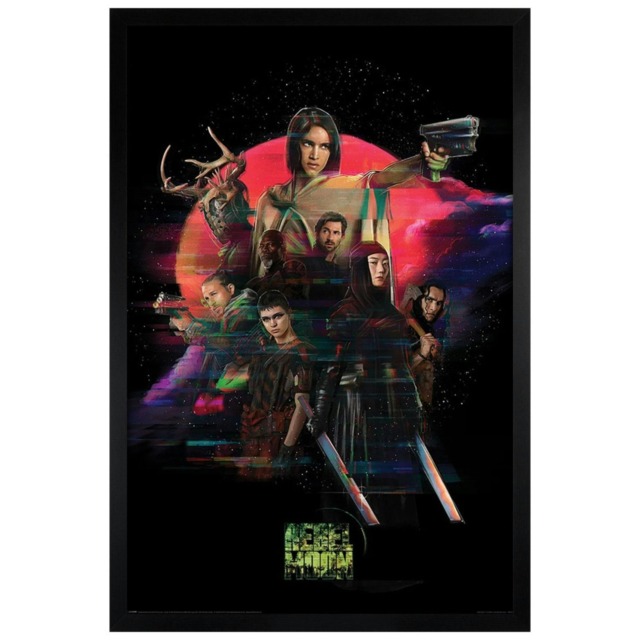 Black Wooden Framed Rebel Moon (Stand Together In Battle) Maxi Poster Multi