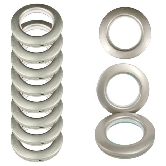 42mm Curtain Eyelets Plastic Round Grommet Rings Clips - 10pcs