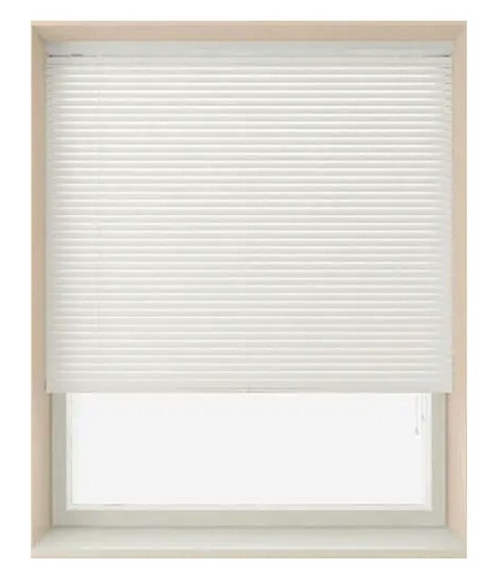 90cm White 25mm Slat PVC Venetian Blind (152cm Drop) White White