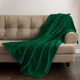 Velosso Plaid Cord Ribbed Blanket Throw