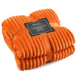 Velosso Corduroy Plush Throw - 150cm x 200cm Green Emerald