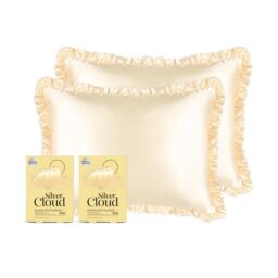 Silver Cloud Silver Ion Infused Frilly Pillowcase Twinpack - Buttercup Collection Yellow 2
