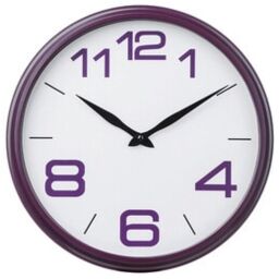 Tuan Purple Plastic Frame Wall Clock