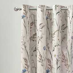 Catherine Lansfield Grasmere Floral Fully Reversible 66x90 Inch Eyelet Curtains Lilac Purple Lilac