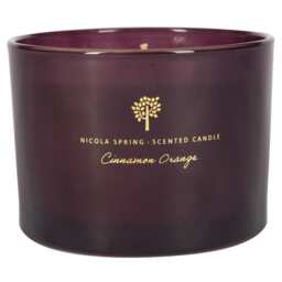 Nicola Spring Cinnamon & Orange Scented Candle 350g 38h Natural Double Wick Soy Wax Aromatherapy Candle Home Fragrance