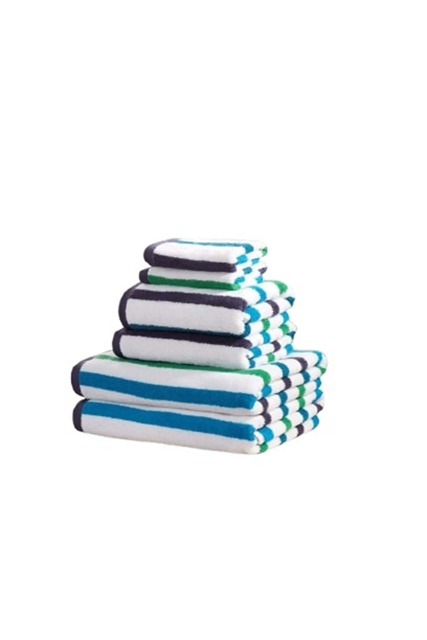 Amalfi 6 Piece Cotton Towels Luxury Soft Quick Dry Absorbent Blue Blue Bath towel