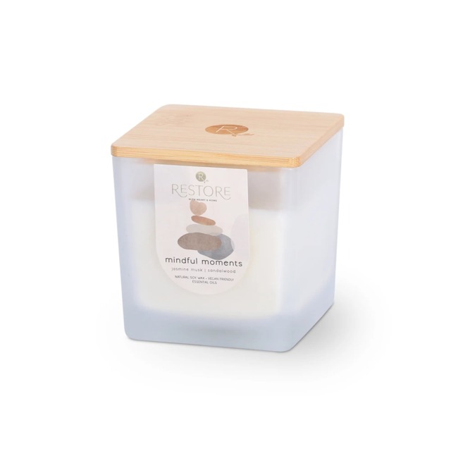 Large Soy Wax Candle - Mindful Moments White