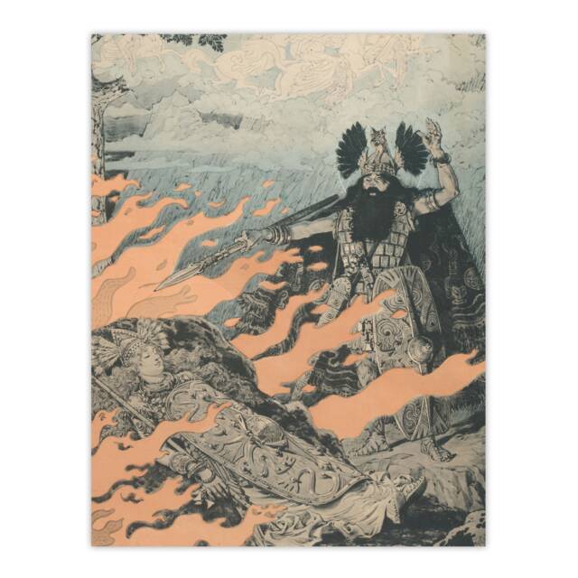 "Poster for the Valkyrie Opera by Wagner Grasset Wall Art Poster Print 12X16"""
