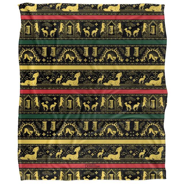 Fantastic Beasts: The Secrets of Dumbledore Silky Brazil Pattern Supersoft Blanket Multi Multicoloured 152cm x 127cm 1