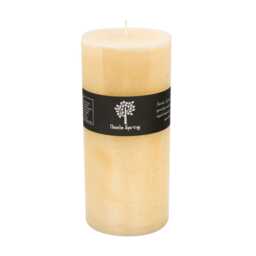 Nicola Spring Round Vanilla Pillar Candle - 140 Hours - Cream - Long-Lasting Vanilla Candle Home Fragrance Aromatherapy