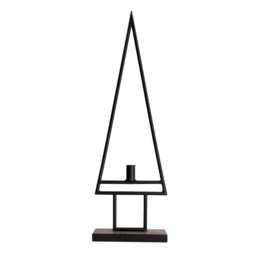 Deco Table Top Tree Candle Holder - Metal - L8 x W20 x H59 cm - Black Black 1