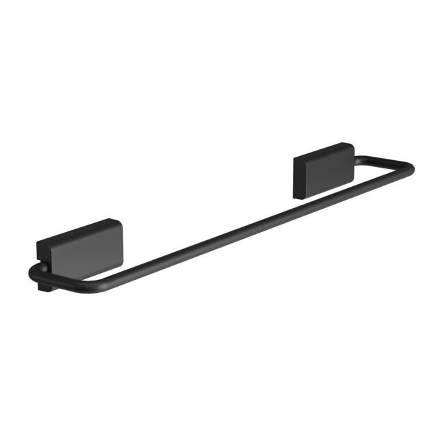 Cosmic Wall Mounted Towel Rack with Black Matte Finish for Bathroom 41 cm